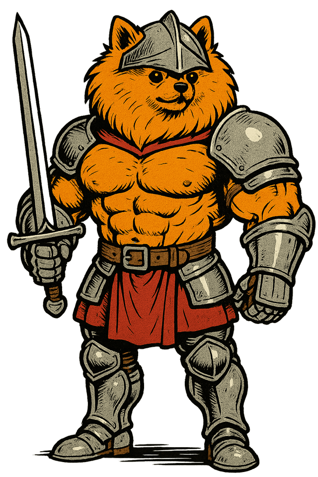 Musculous Pomeranian Knight